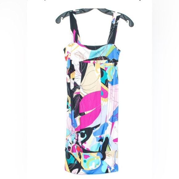 Diane Von Furstenberg Womens Dress Eliot Silk Mini Art To Wear Sleeveless 6 - Picture 1 of 4